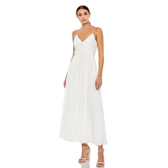 IENNA by MAC DUGGAL White Midi Dress 14 - Picture 1 of 7